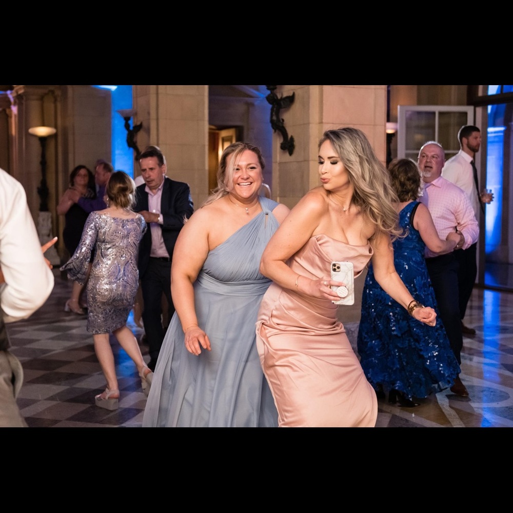 House of CB Adrienne Blush Satin Strapless Gown - Picture 5 of 14